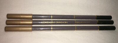3 X L'oreal Le Grand Kohl Perfectly Soft Eyeliner Pencil- NEW IN PLASTIC - MOSS 