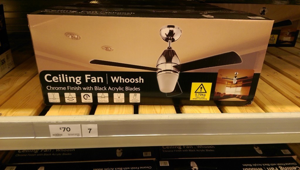 Whoosh Ceiling Fan And Light With Remote Control In Norwich