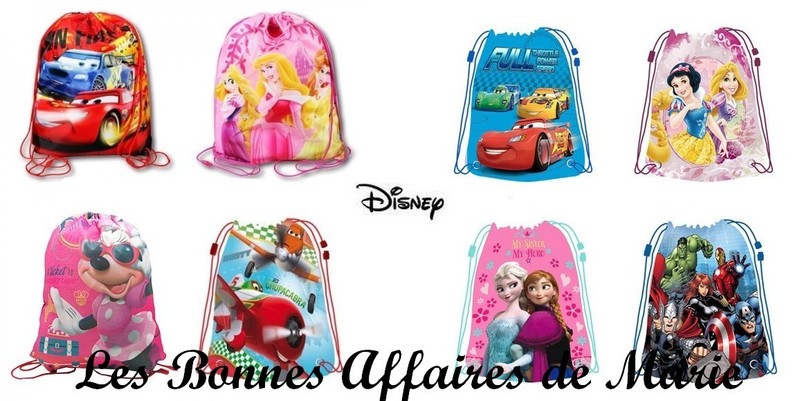 Disney - NouveautÃ© - Sac Sport Piscine Minnie Princess Elsa & Anna Avengers Cars