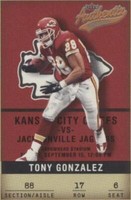 2002 Fleer Authentix Tony Gonzalez #17