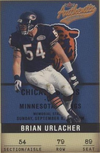 2002 Fleer Authentix Brian Urlacher #79