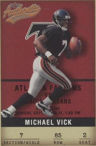 2002 Fleer Authentix Michael Vick #85