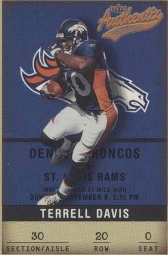 2002 Fleer Authentix Terrell Davis #20