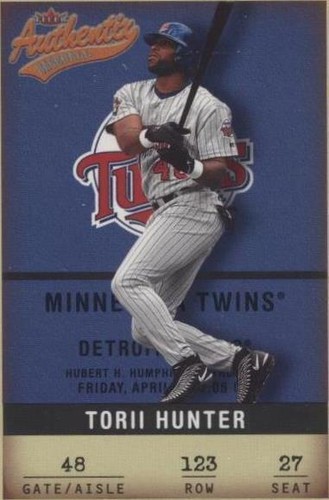 2002 Fleer Authentix - Torii Hunter #123