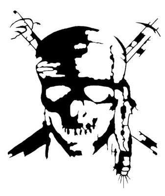 Pirates of the Caribbean Vinyl Decal Sticker Car Window Johnny Depp Skull Design