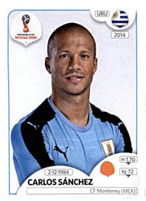 Panini Fifa World Cup 2018 Russia Sticker 105 Carlos Sánchez - Uruguay