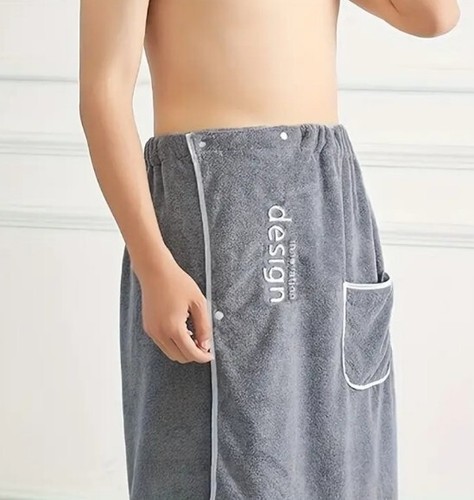 Men's Wearable SPA Bath Wrap Towel, Mens Towel Wrap For Spa Bath, Adjustable...