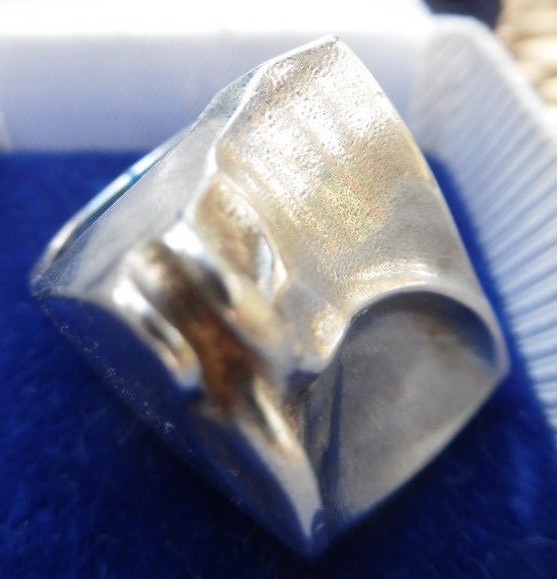 Vintage Sterling Silver Lapponia Modernist Ring by Bjorn Weckstrom Finland