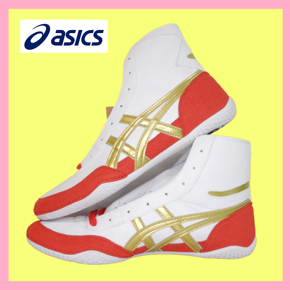 ASICS Wrestling Shoes 1083A001 White Gold sizes produced