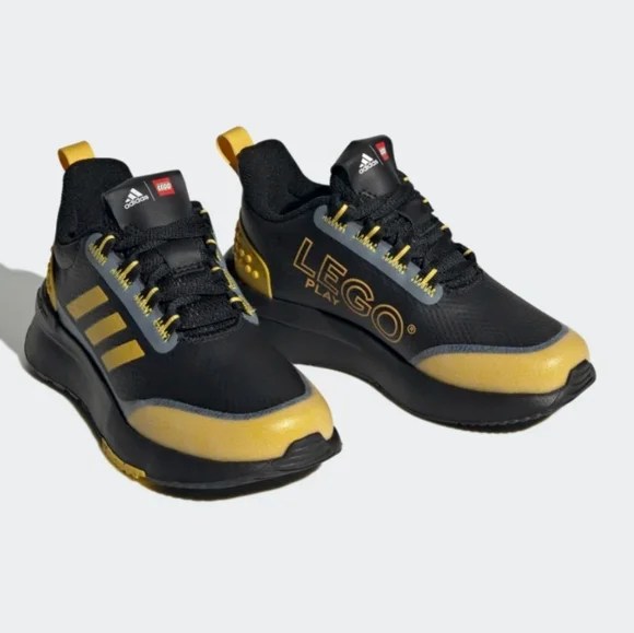 Adidas X Lego Racer TR Shoes NEW Size 7 Boys Black Yellow