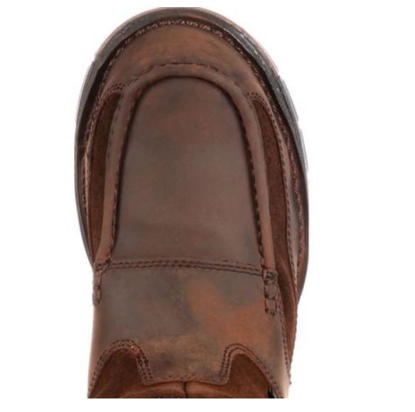 Pre-owned Georgia Boot Men's Brown Steel Toe Eh Wp Wellington Pull On Work Boot G4603