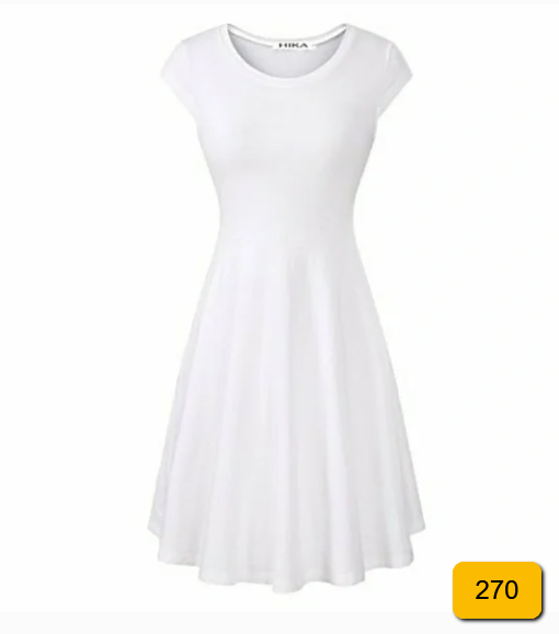 HIKA A-Line Dress White Small