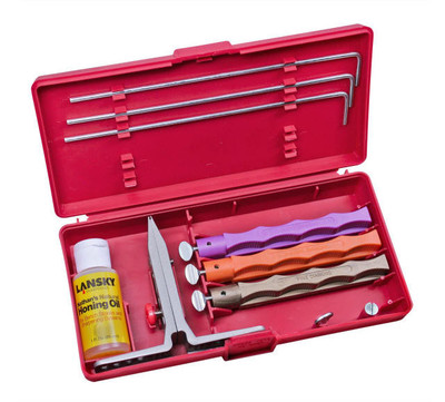 Lansky 3-Stone Standard Diamond Sharpening System Medium Coarse Fine Grit LK3DM