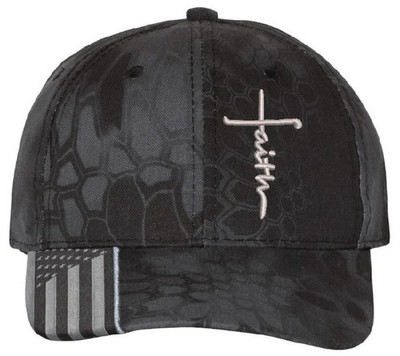 Christian Hats for Men Women Jesus 3 Nail FAITH Cross Embroidered Hat with decal