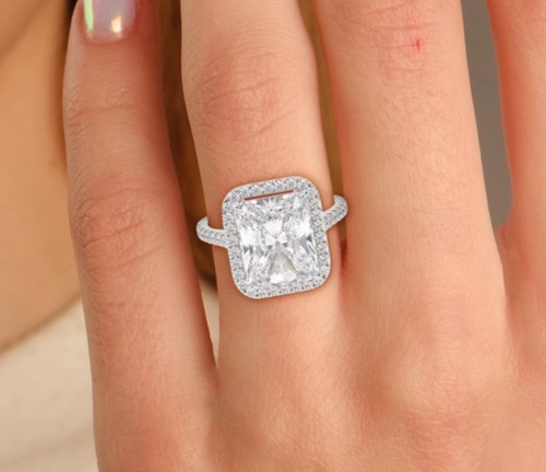 Diamond Ring VS FG 5.35 Ctw Lab Created 14k White Gold IGI Certified