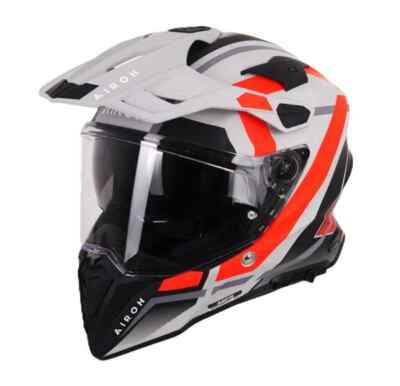 Airoh Commander 2 Adventure Ece 22.06 Carbon Motorrad Helm Orange/Grau Matt