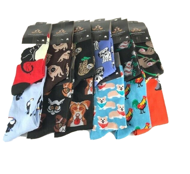 Assorted Designs Colors Mid-calf One Pair Size 10-13