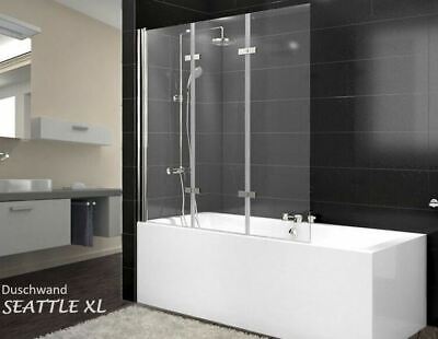 Nano Glas Duschabtrennung XL Badewanne Faltwand Duschwand Badewannenfaltwand ESG