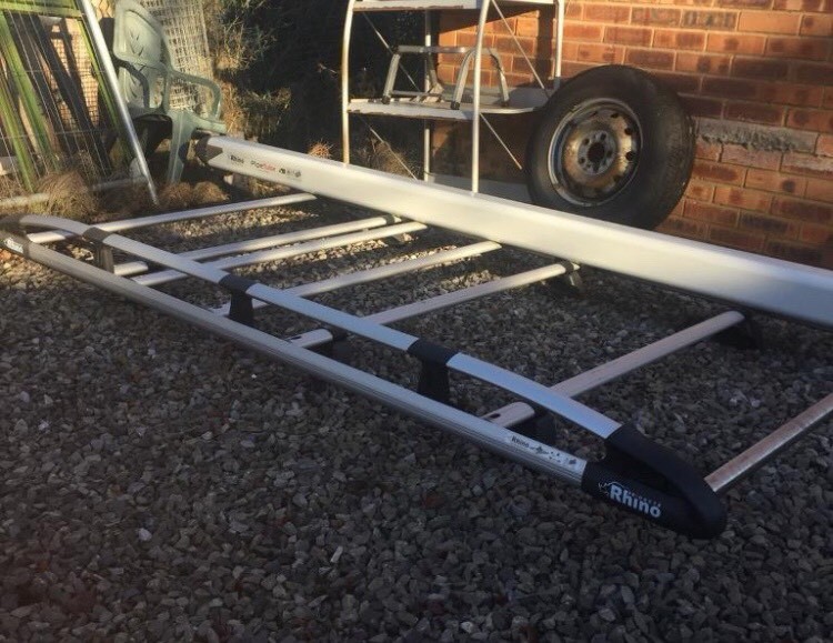 Ford connect rhino alloy full length roof rack & pipe tube with keys