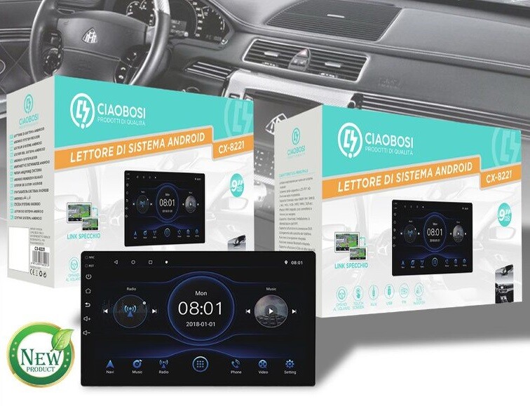 Autoradio Sintolettore Con Monitor 9" Hd Lettore Sistema Android Cx-8221 linq