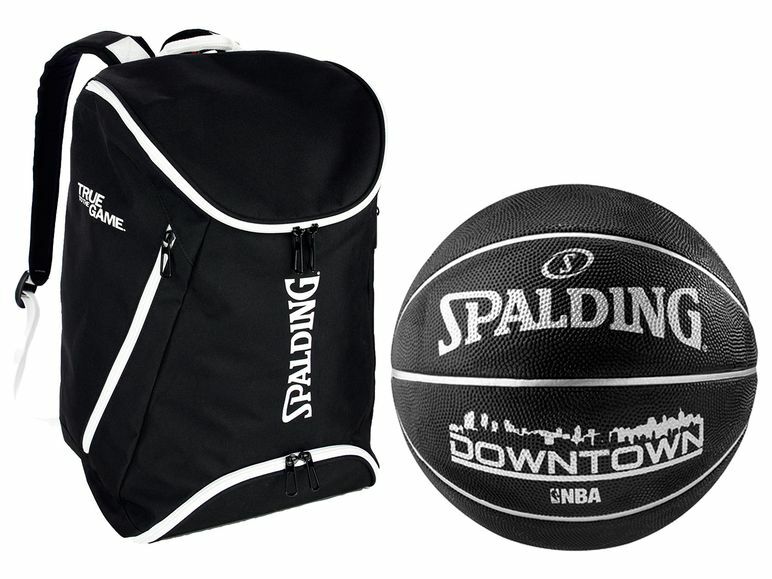 Spalding Rucksack inkl. Basketball NBA Downtown Outdoor schwarz, Größe 7 -- NEU