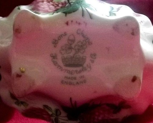 Vintage Hammersley England Pink Clover Thistle Creamer & Sugar Bowl 4147