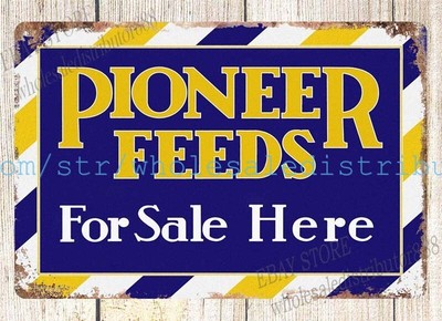 PIONEER SEED CORN FARM metal tin sign man cave metal dorm room wall decor
