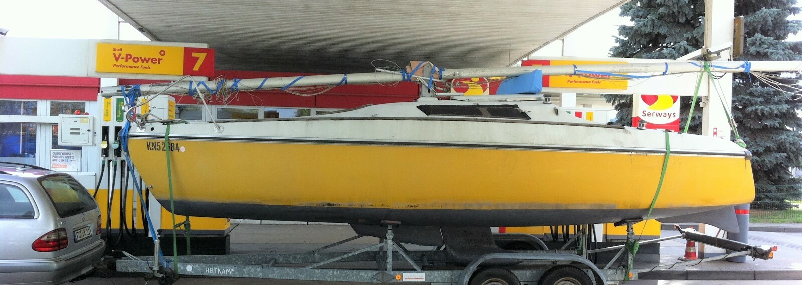 Halterung Sliprolle Bootsauflage Kielrolle Rolle 200 mm aus Polyvinyl gelb inkl