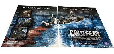 Cold Fear PS2 2005 Print Ad/Poster Official Survival Horror Game Advertisement