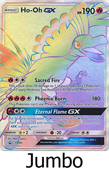 ポケモン - シーニョ Pokemon Ho-Oh GX SM80 SM Black Star Promos (Jumbo/Oversized