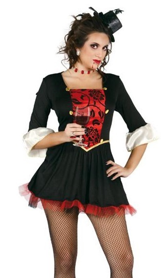 Femmes Sexy Gothique Noir Rouge Vampire Halloween Costume Deguisement 14 18 Ebay