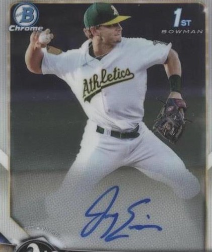 JEREMY EIERMAN 2018 BOWMAN DRAFT CARD BD-179 ATHLETICS (FIRST