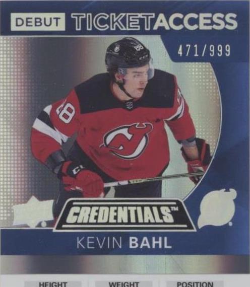 2021-22 Upper Deck Credentials - Kevin Bahl #98