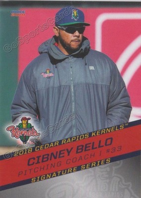 2018 Cedar Rapids Kernels Cibney Bello PC Minnesota Twins