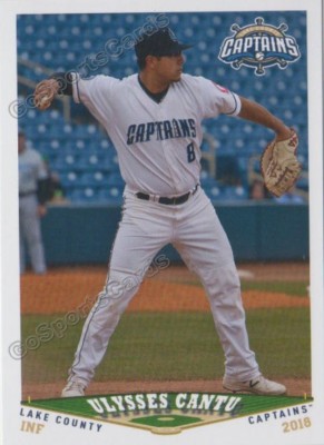 2018 Lake County Captains Ulysses Cantu RC Rookie Cleveland Indians