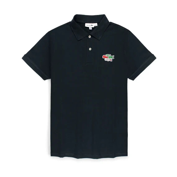 LACOSTE ブラウン スタジャン Lロゴ刺繍 LACOSTE スタジャン 耐水 耐風 ハイストレッチ バーシティゴルフ