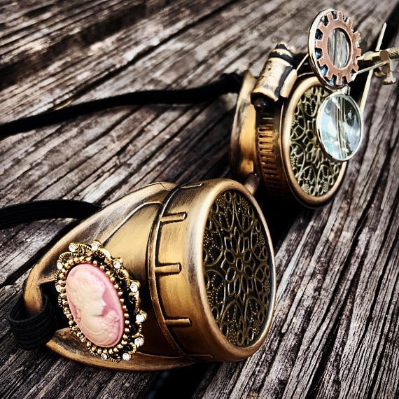 Victorian Steampunk Glasses Goggles Welding Vintage Punk Cosplay Eyeglasses