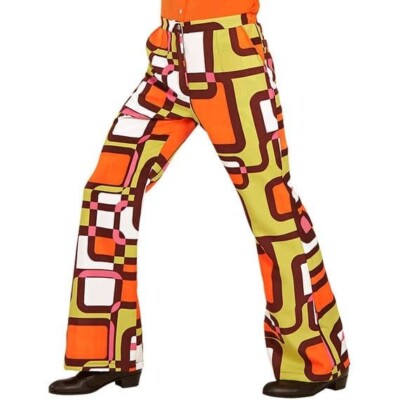 Mens 1970s Groovy Style Tubes Trousers