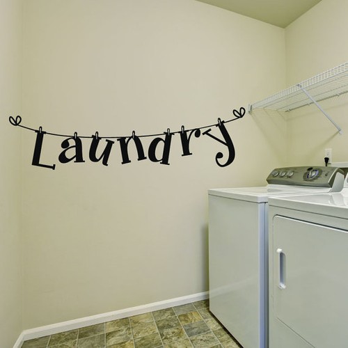 black sticker paper vinyl Quote Sticker Laundry Vinyl Decor Wall Home Room Popular
