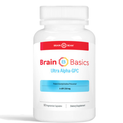 Brain Bean Brain Basics Ultra Alpha GPC 90 Capsules, NEW