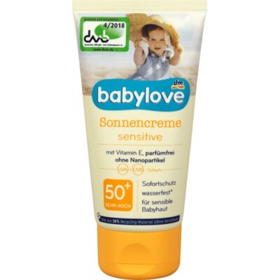 BabyLove Baby sunscreen Sensitive SPF 50 70ml-Made in EU FREE SHIPPING