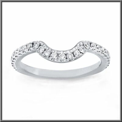 1/3 Ct Round Cut Natural Diamond Bridal Band Ring in 14K Soild White Gold