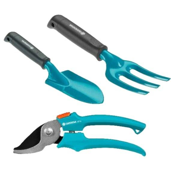 Gardena Gartenschere Kleingeräte Set inkl. Blumengabel Blumenkelle Nr.08968-30