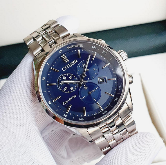 Pre-owned Citizen Eco-drive Chronograph Date Display At2141-52l Sapphire Men's Watch