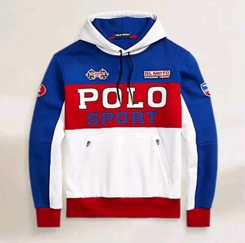 c*i様 POLO SPORT 90s hoodie Ｌ Vintage 90s Polo Ralph Lauren Hi Tech Hoodie Sweatshirt Blue