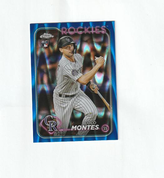 2024 Topps Chrome Coco Montes Blue RayWave 113/150 #182 | eBay