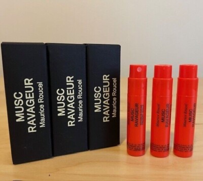3 x Musc Ravageur Eau De Parfum EDP Sample Spray 3 x 1.2 ml