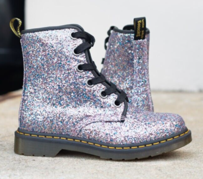 Dr. Martens 1460 FARRAH chunky glitter multi blue boots sparkle uk