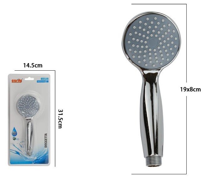 Bagno Doccetta Doccino Soffione Doccia Cornetta Rotondo Moderno 69113 dfh