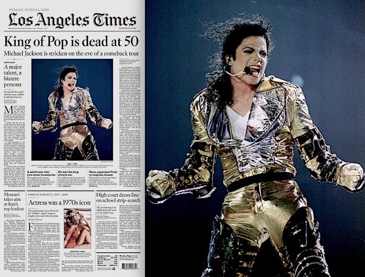 michael-jackson-newspaper-2009-farrah-fawcett-los-angeles-times-king-of-pop-mt